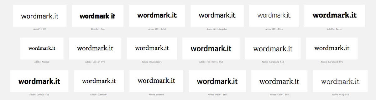 Wordmark - Helps you choose fonts!