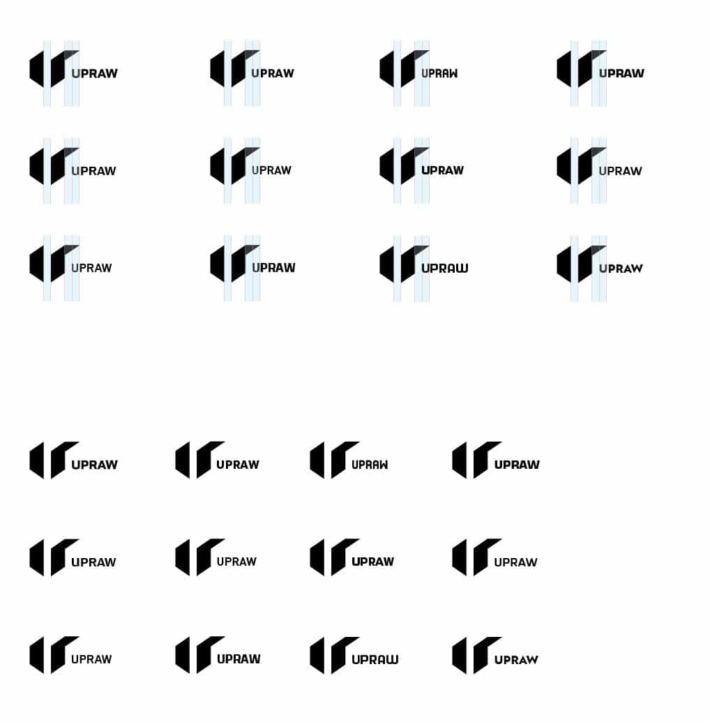 Upraw logo font pairings