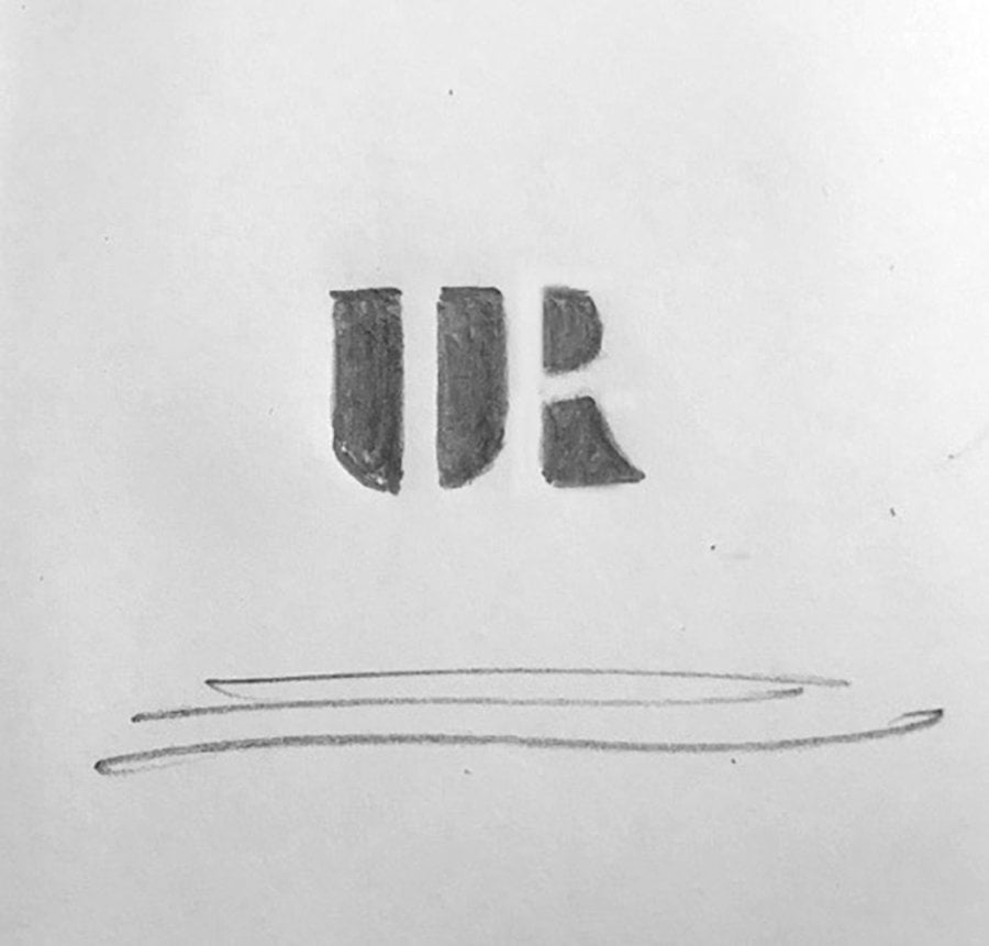 UR Negative Space Logo Design