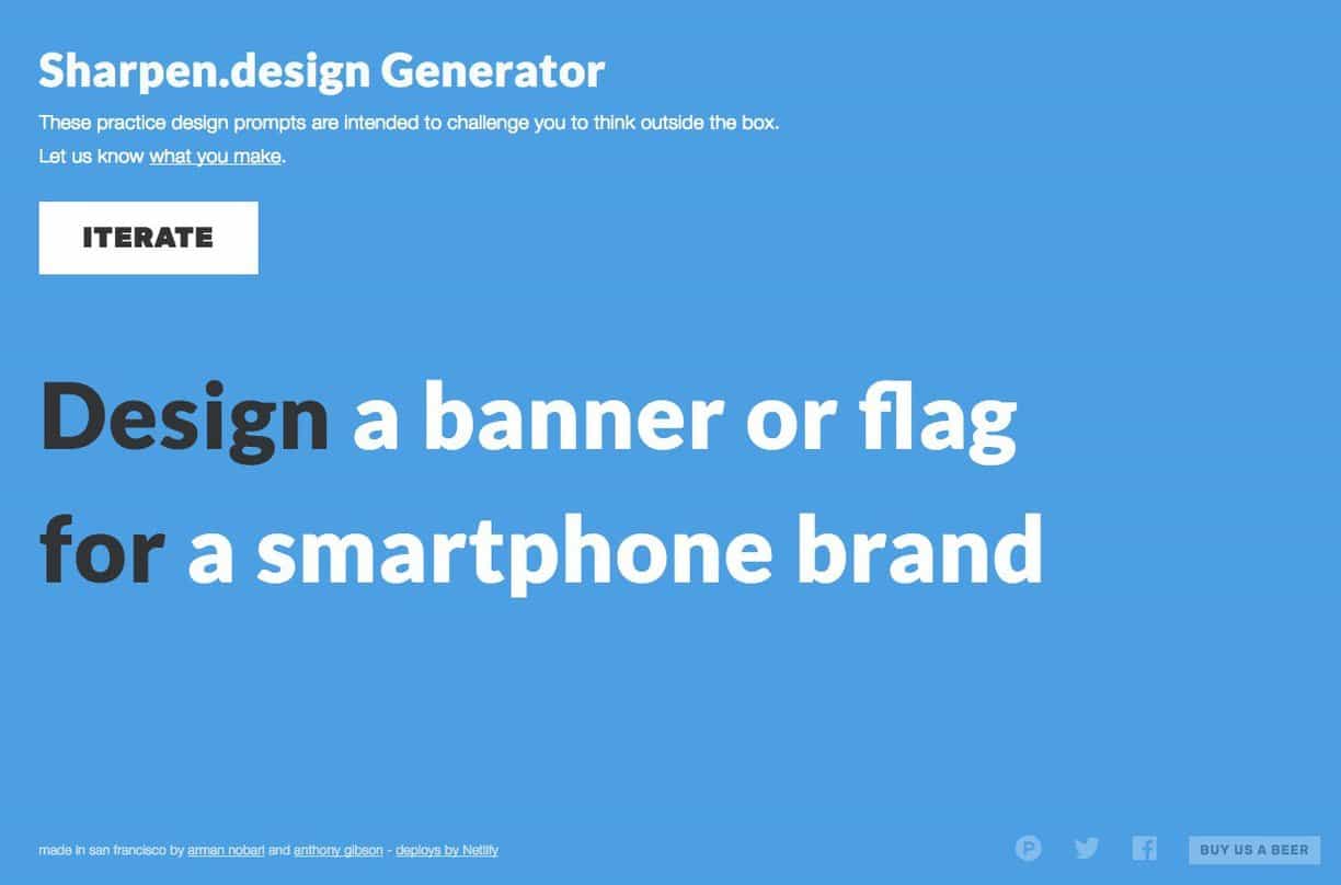 Sharpen Design: Random Graphic Design Challenge Generator