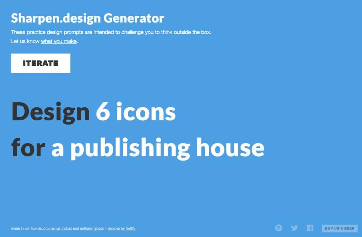 Sharpen Design: Random Graphic Design Challenge Generator