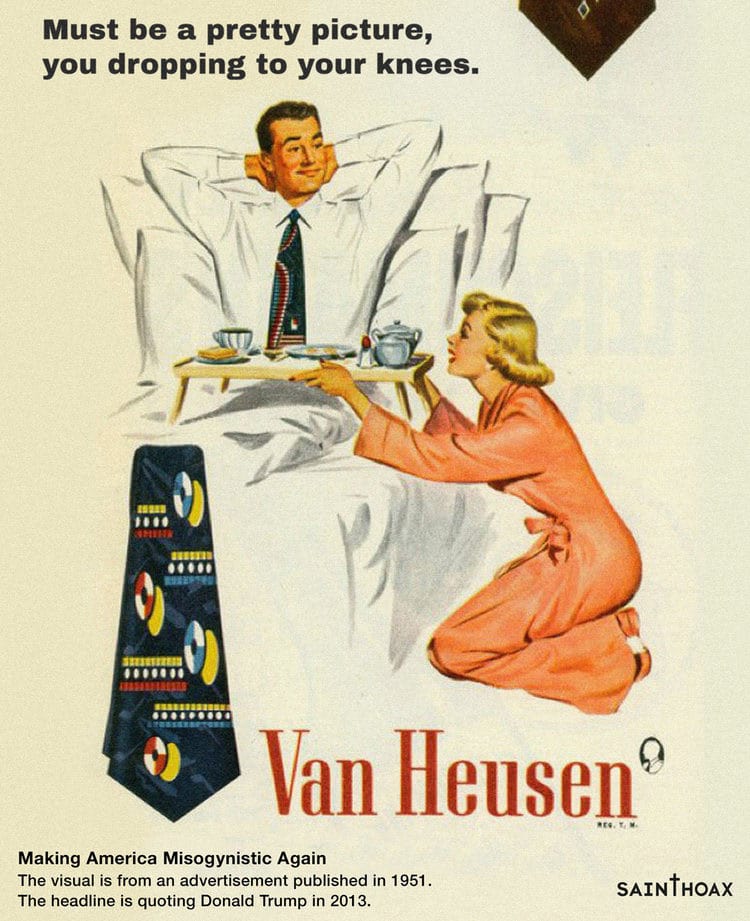 Misogynistic Vintage 1950s Ads from Donald Trump 