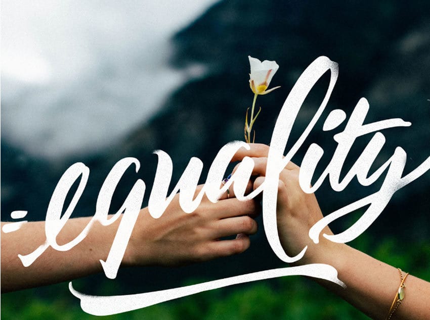 Love Wins Hand Lettered free font for equal rights