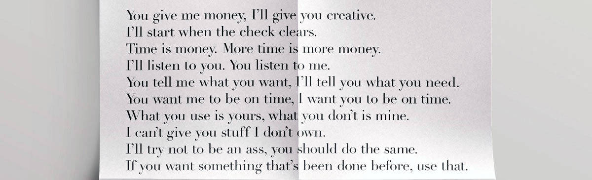 No Bullshit Graphic Design Client Contract Template by Segura, Inc.