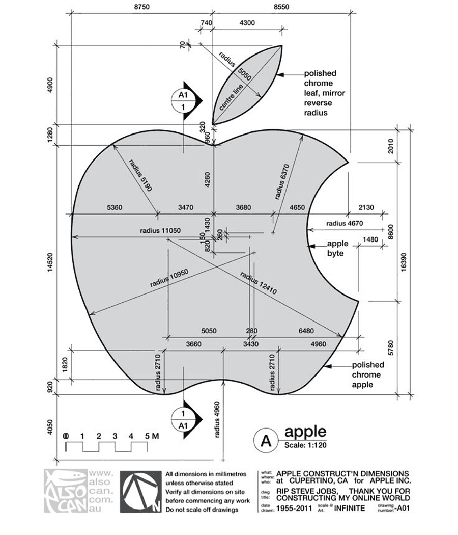 apple logo deconstructed
