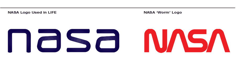 life nasa logo vs nasa worm logo