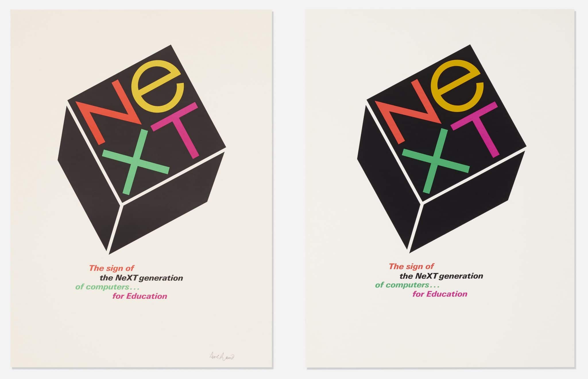 Paul Rand NeXT Logo Poster the art of design september 2018 paul rand next collection wright auction