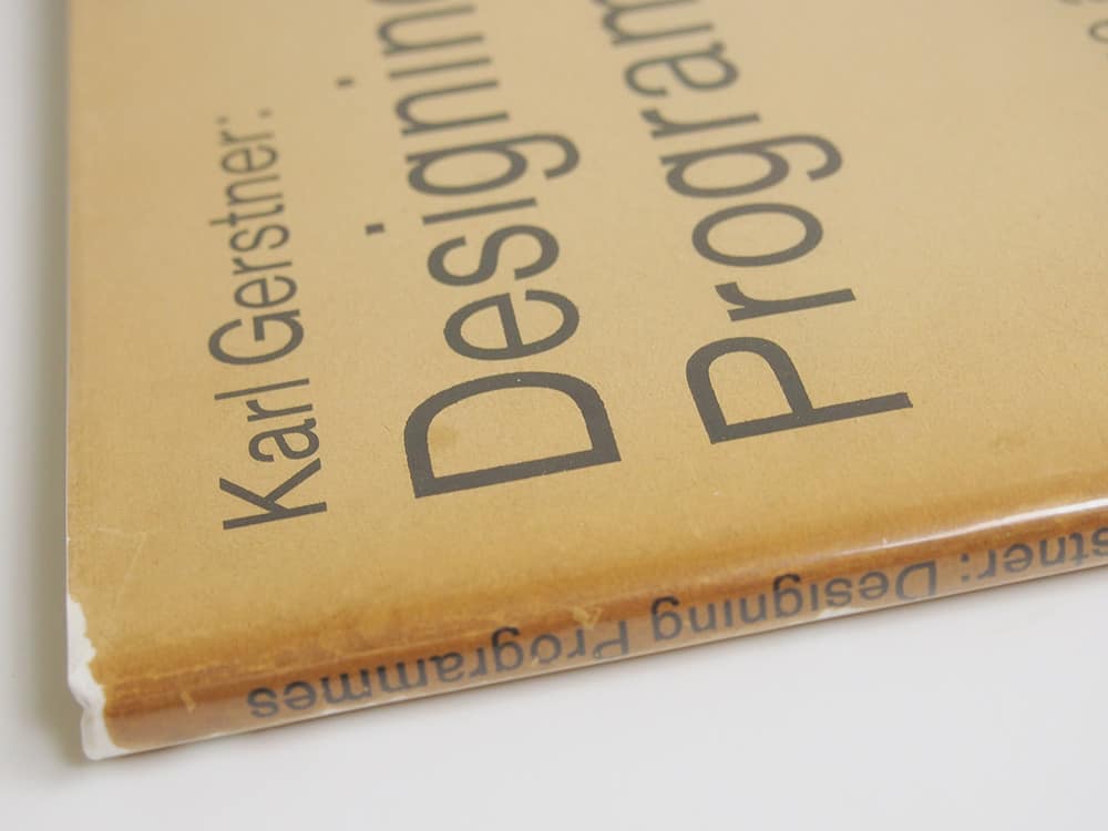 Super Rare Design Book: Designing Programmes by Karl Gerstner to