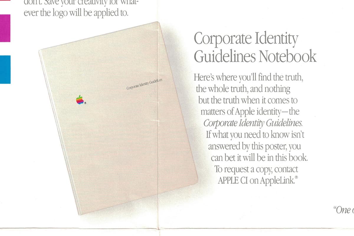 Apple Corporate Identity Guidelines Notebook