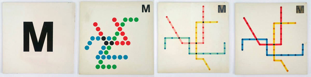 DC Metro Subway map designs Massimo Vignelli