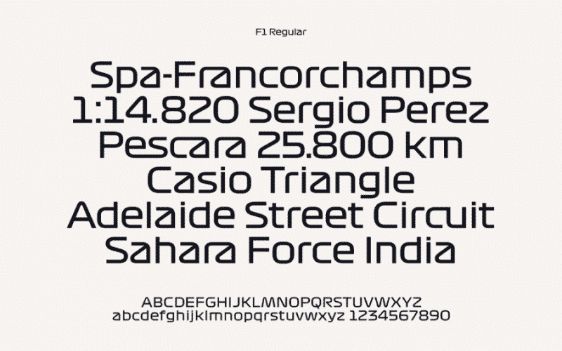 f1 regular typeface font download