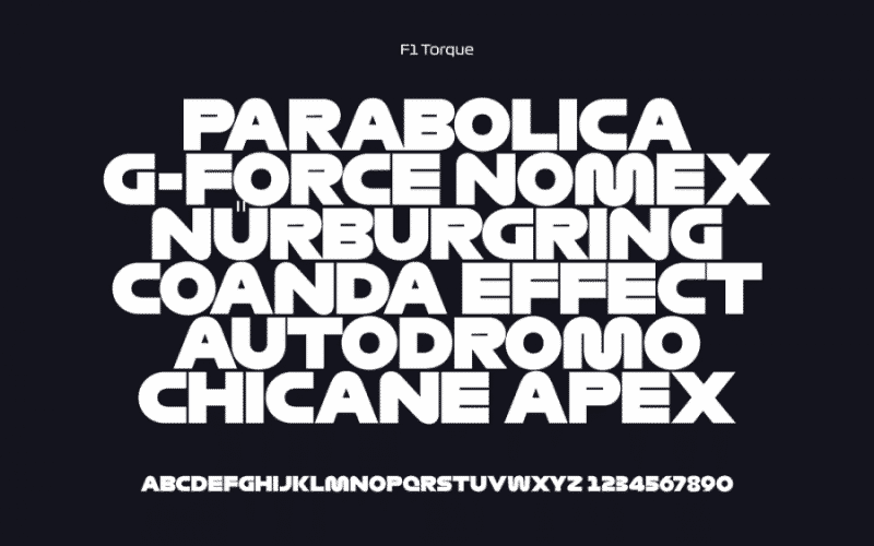 f1 torque typeface font download