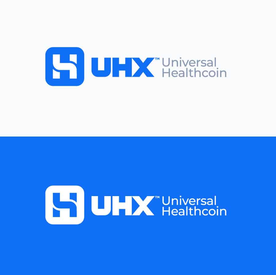 uhx-universal-healthcoin-logo-designed by The Logo Smith