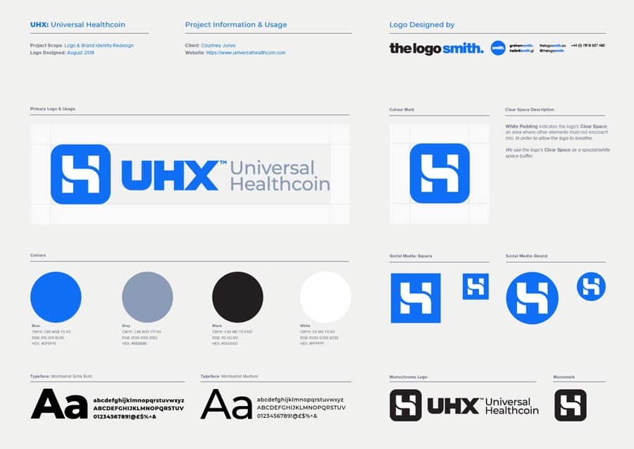 Logo Specification Sheet - 1 Page Illustrator Template for Download