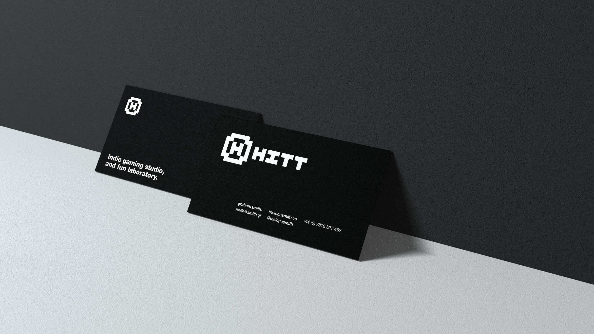 HITT gaming studio logo brand identity stationery design 3