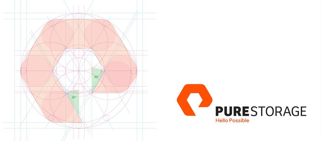 Pure Storage Logo Design Grid and Construction-designed by The Logo Smith