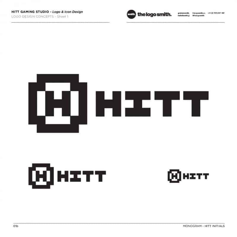 HITT gaming studio logo brand identity stationery design 3