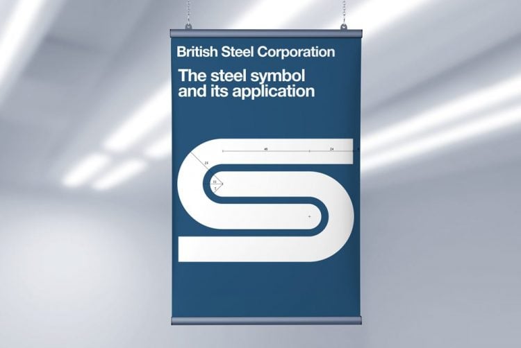 British-Steel-Symbol-Logo-Poster-Free-Ceiling-Hanging-Banner-Poster-Mockup-PSD-2019