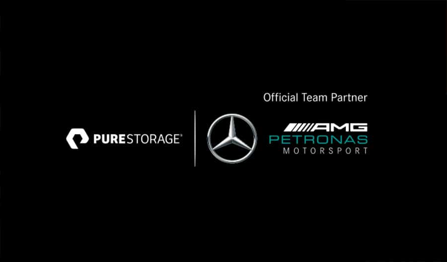 Pure Storage Official Team Partner Mercedes AMG Petronas Motorsport Logo Design by The Logo Smith