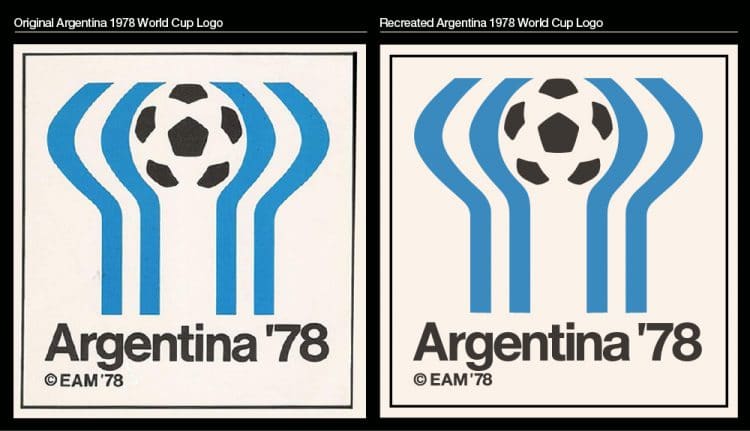 Recreated Argentina 1978 World Cup Logo vs original