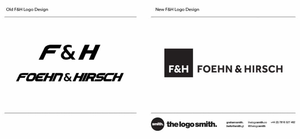 Old and New Logo Design for Foehn and Hirsch