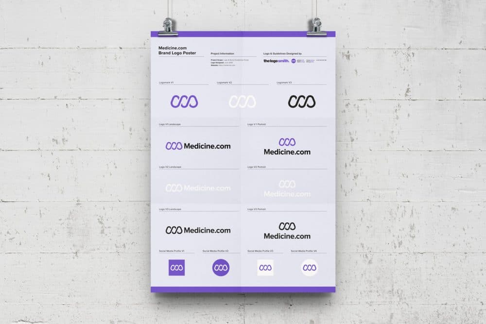 Brand Logo Versions Poster Template Free A3 Poster Mockup Designed by The Logo Smith