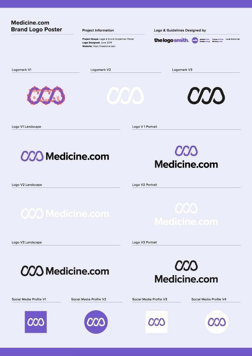 Brand Logo Versions Poster Template A3 Poster Free Logo Mockup Designed by The Logo Smith