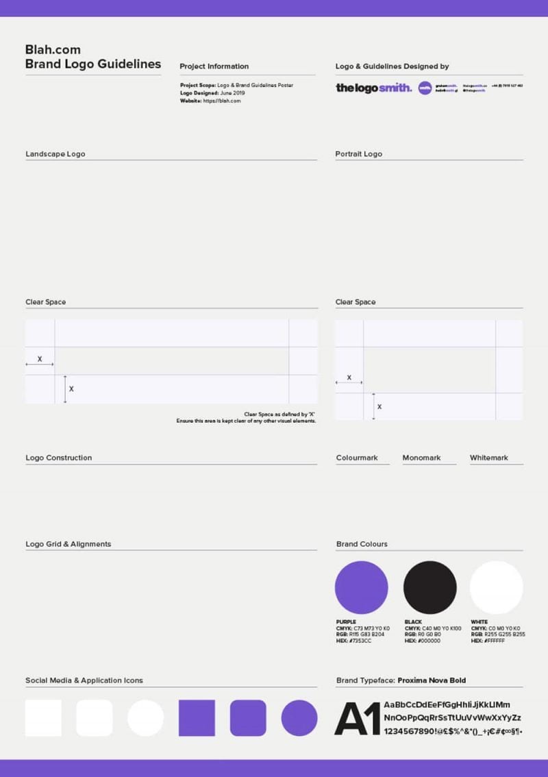 Logo Usage Guidelines A3 Poster - Free Template for Download Designed by The Logo Smith