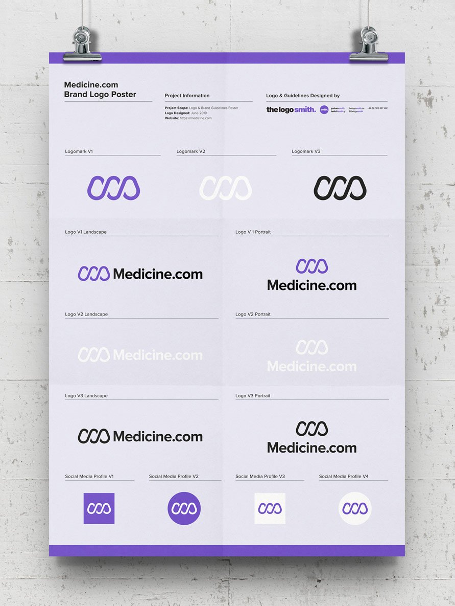 Brand Logo Versions Poster Template Free A3 Poster Mockup Designed by The Logo Smith