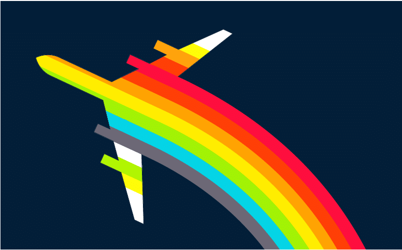 Vintage Air Canada Rainbow Poster Design designed by The Logo Smith