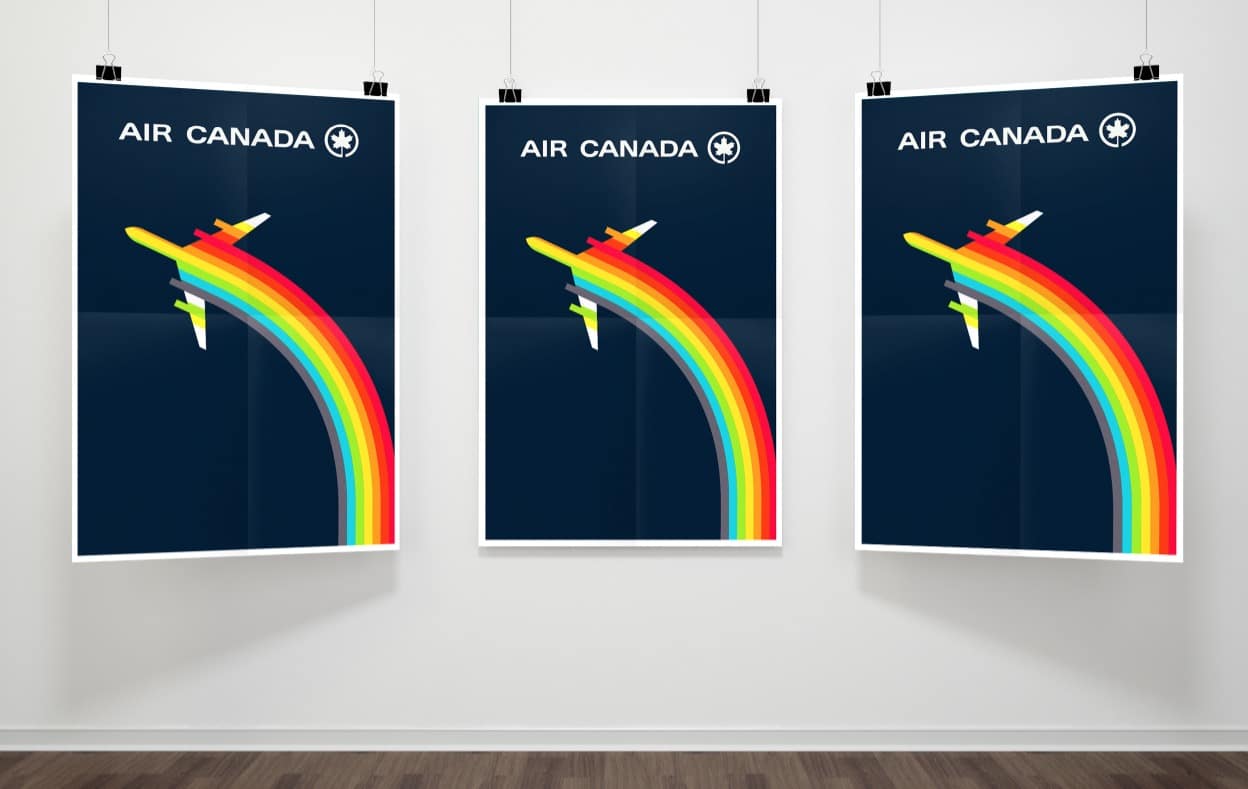 Vintage Air Canada Logo Rainbow SVG Vector Poster Design by The Logo Smith