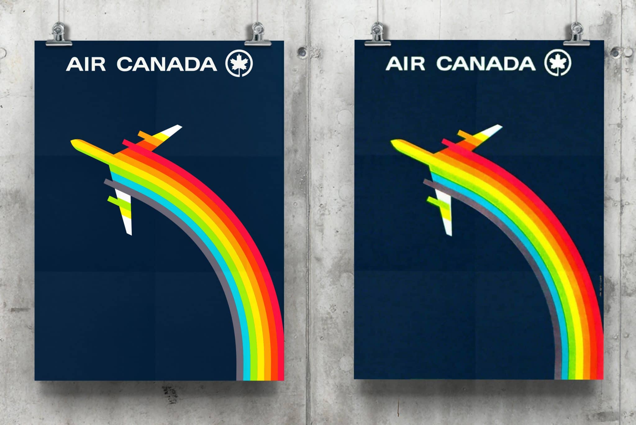 Vintage Air Canada Logo Rainbow Poster Design designed by The Logo Smith