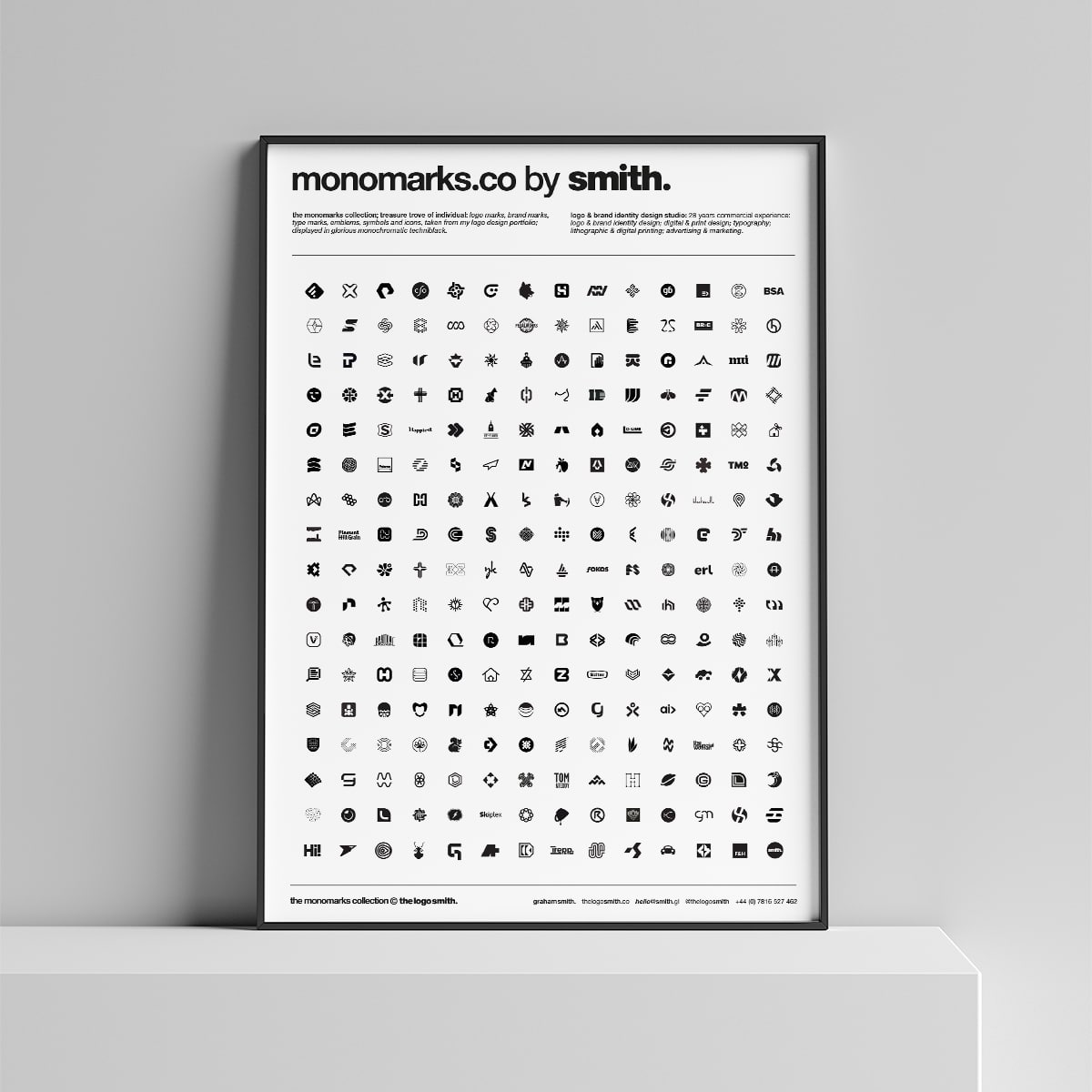 monochrome logo mark portfolio monomarks poster by the logo smith