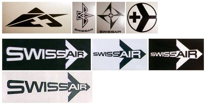 Experimental Swissair Logo Designs