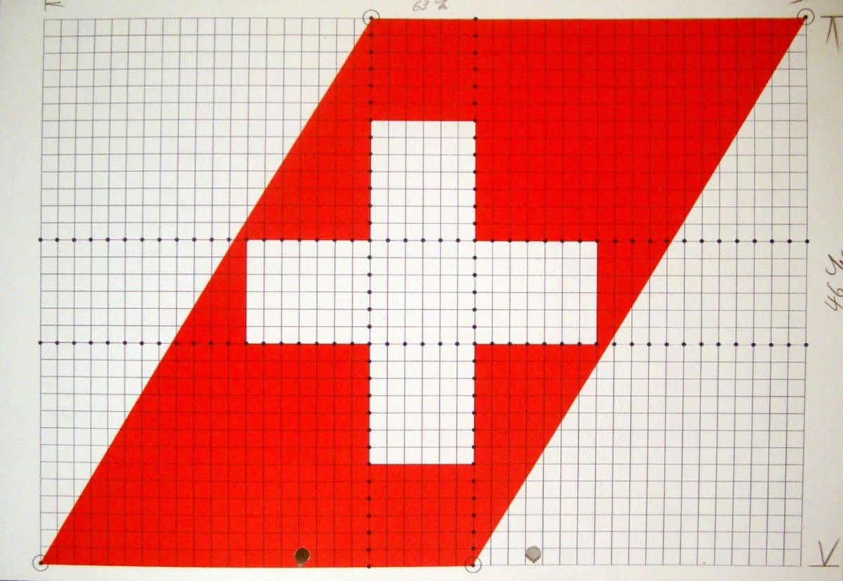 Swissair Logo grid and guide 1981-2002