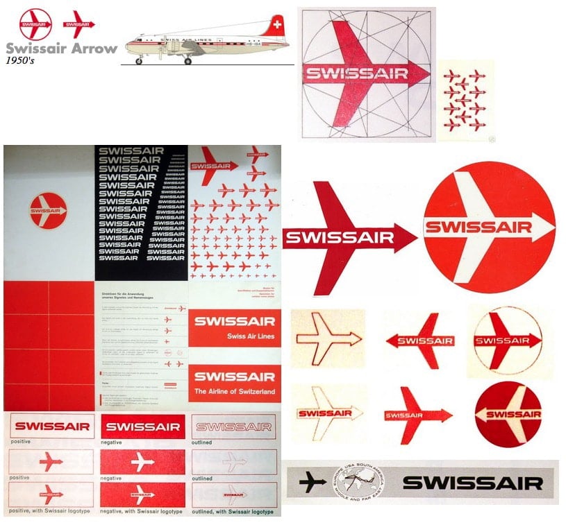 Swissair Logos 1950s