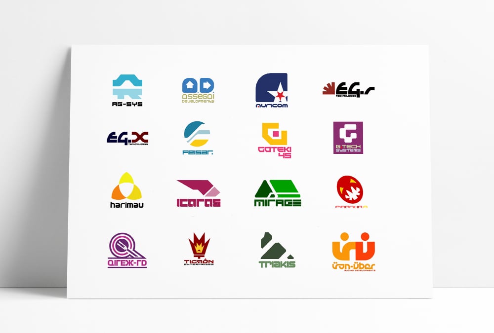 Wipeout in-game Logos by the designers republic