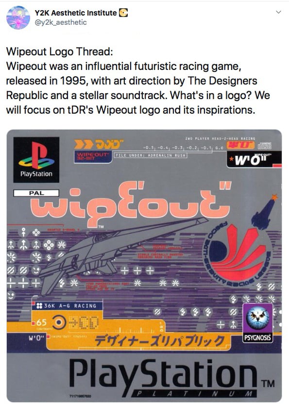 Wipeout Game Logos by the designers republic