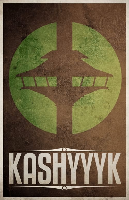 Kashyyyk System Minimalist Star Wars Galaxy Posters designed by  Justin Van Genderen