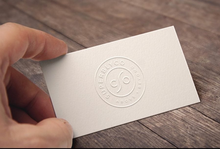 letterpress business card mockup