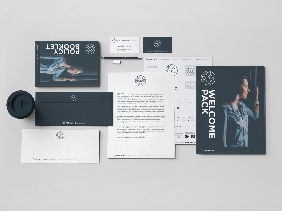 SuperblyCo Logo Brand Identity-Stationery design mockup 06 by the logo smith