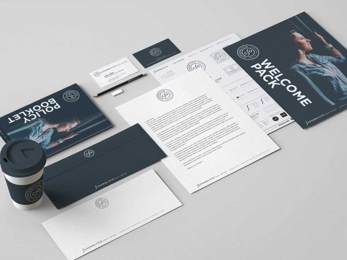 SuperblyCo Logo Brand Identity-Stationery design mockup 06 by the logo smith