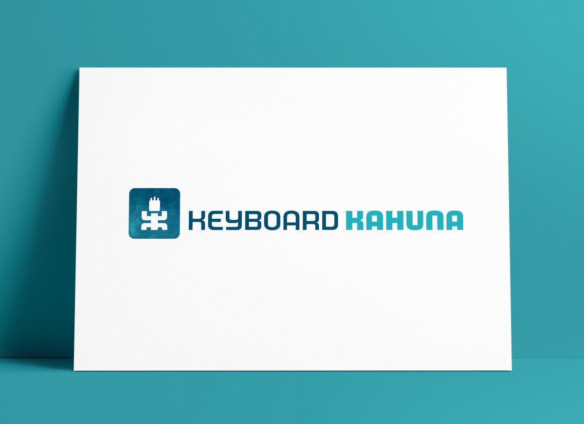 Keyboard Kahuna Logo MockUp Poster Designed by The Logo Smith