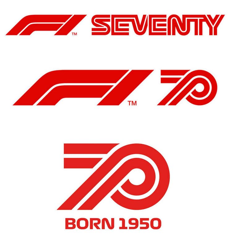 F1 Formula 1 70th Anniversary Logo Design 6