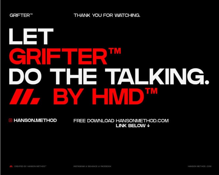 Grifter Bold Free Font By Hanson Method The Logo Smith