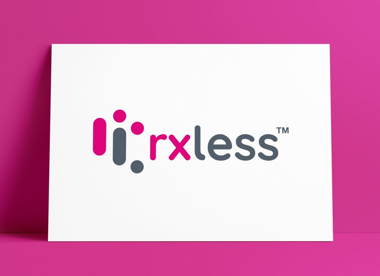RxLess Prescription Medicine Logo and Brand Identity Design by The Logo Smith