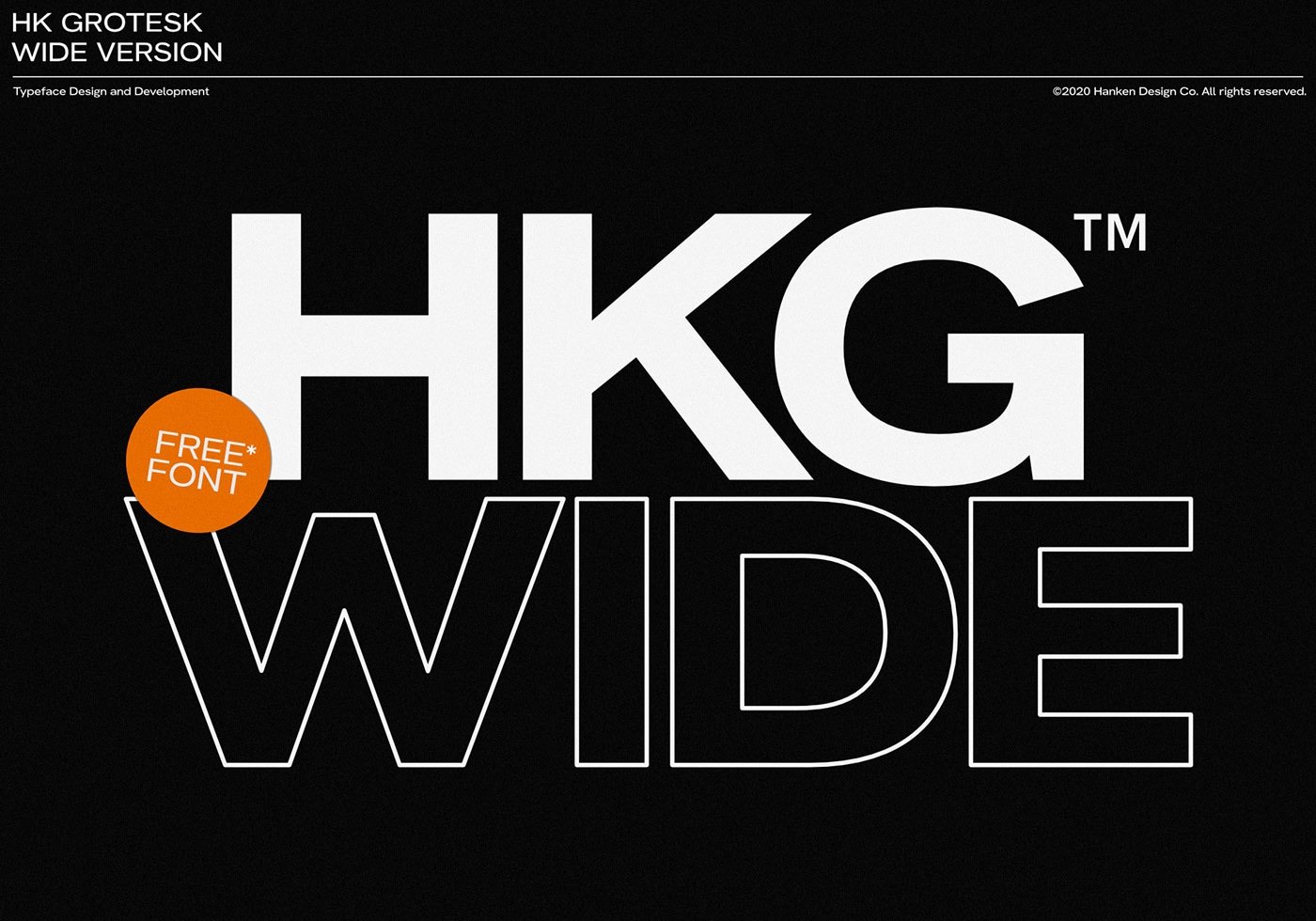 HK Grotesk Wide free font by Hanken Design Co