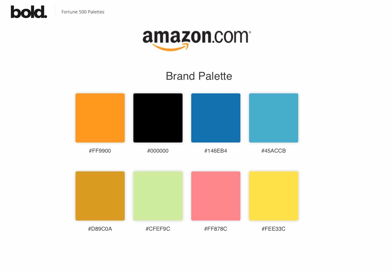 Color Palettes of the Fortune 500 Brand Logo Designs