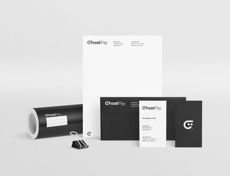 GhostPay Stationery Designed by The Logo Smith