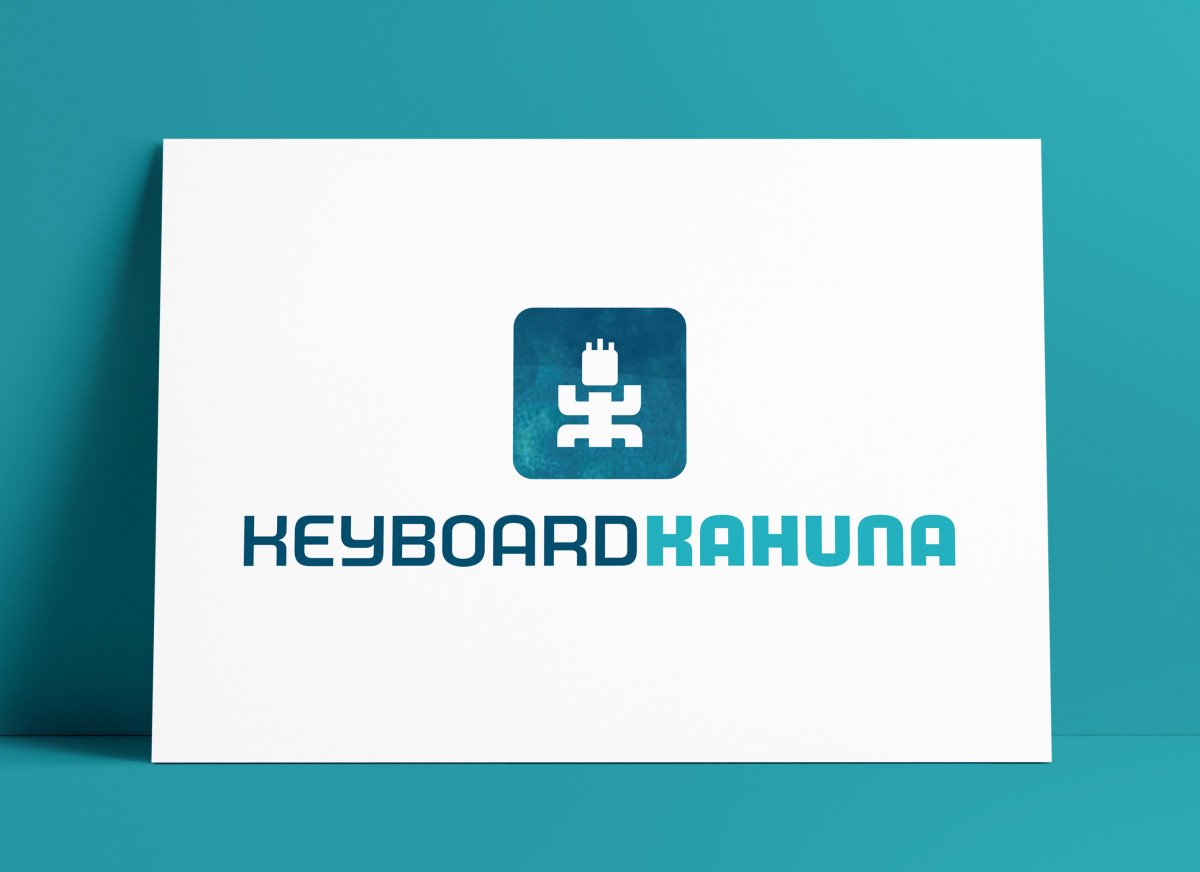 Keyboard Kahuna Logo MockUp Poster Designed by The Logo Smith